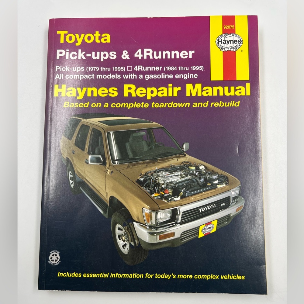 Toyota Pickups And 4 Runner Haynes Book 92075